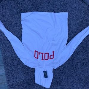 White Polo Hoodie *Brand New*